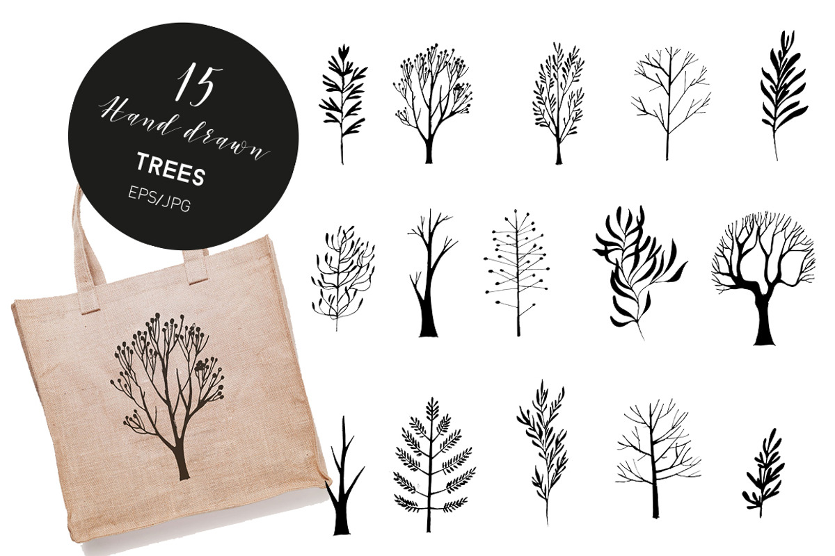 Watercolor trees, an Illustration by Tatiana Davidova (Photo 3 of 4)