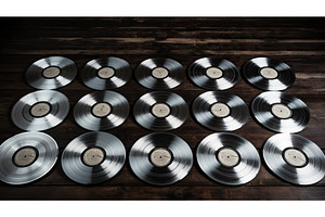 table silver record ai generated, a Background Photo by pikepicture