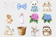 Watercolor Neutral Nursery Clipart, a Seasonal Illustration by Design Market (Thumbnail 5 of 5)