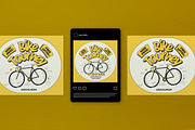 Yellow Retro Bike Tournament Flyer, a Flyer Template by graphicook (Thumbnail 3 of 4)