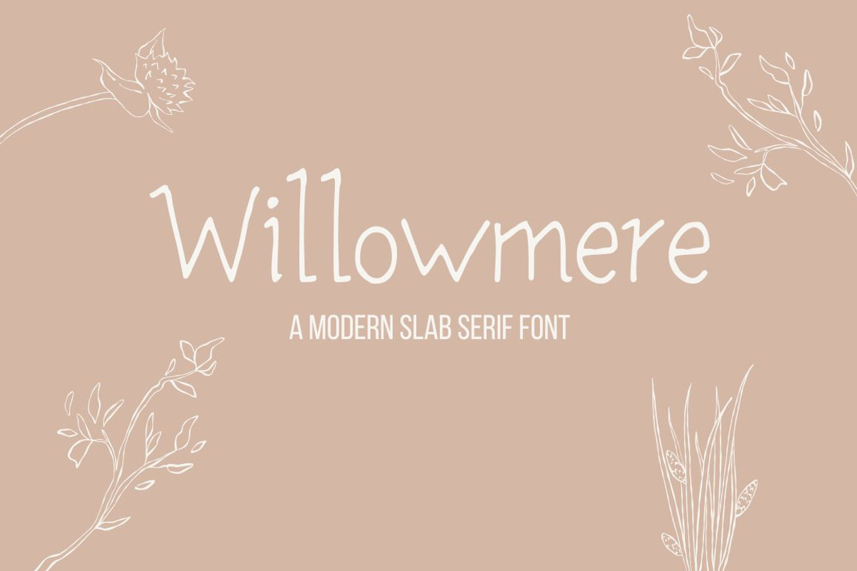 Willowmere Slab Serif, a Slab Serif Font by FreedomFunnels.co (Photo 1 of 2)