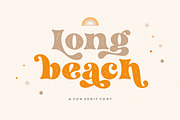 Long Beach - Fun Retro Serif Font, a Serif Font by HansCo Studio (Thumbnail 1 of 9)