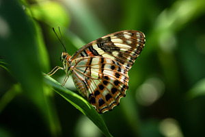 Colorful butterfly perched on green, a Nature Photo by professorinc