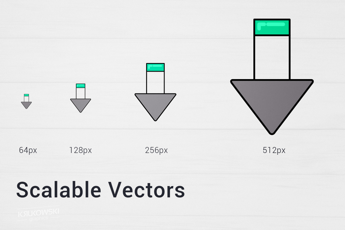 Arrows Vector Icon Set, an Icon by Krukowski Graphics (Photo 6 of 6)