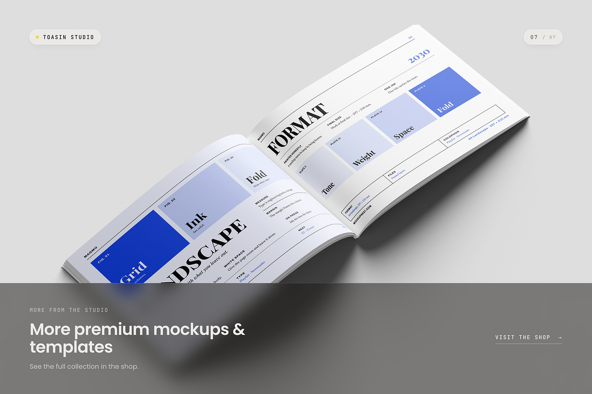A4 Landscape Magazine Mockup, a Books & Magazine Mockup by Toasin Studio (Photo 7 of 7)