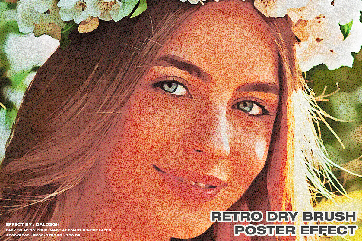 Retro Dry Brush Poster Effect, an Action Add-On by DaldSgh (Photo 1 of 13)