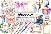 Pretty Stationery Clipart, an Illustration by Design Market (Thumbnail 1 of 3)