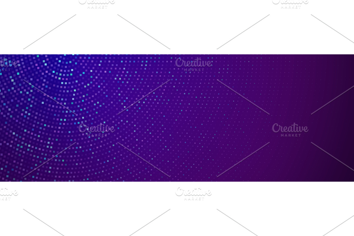 Digital purple bg with pixel pattern, an Illustration by art PVP - market