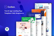 Vue JS App Landing Page Template, a Landing Page Template by HasThemes (Thumbnail 1 of 6)