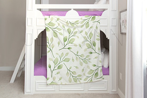 Girls Minky Blanket Mockup Bunk Bed