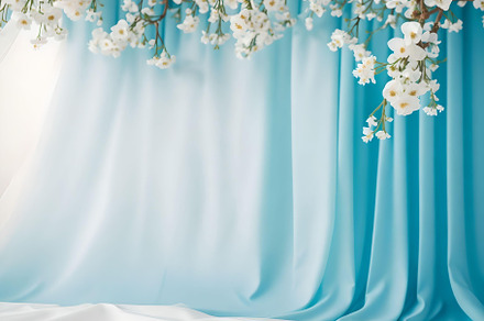 wedding backdrop flower & fabric., a Photo by pimpic studio