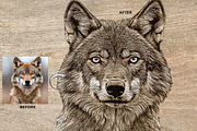 WOODCUT ENGRAVING SKETCH FX, an Action Add-On by Studio Retouch (Thumbnail 2 of 13)
