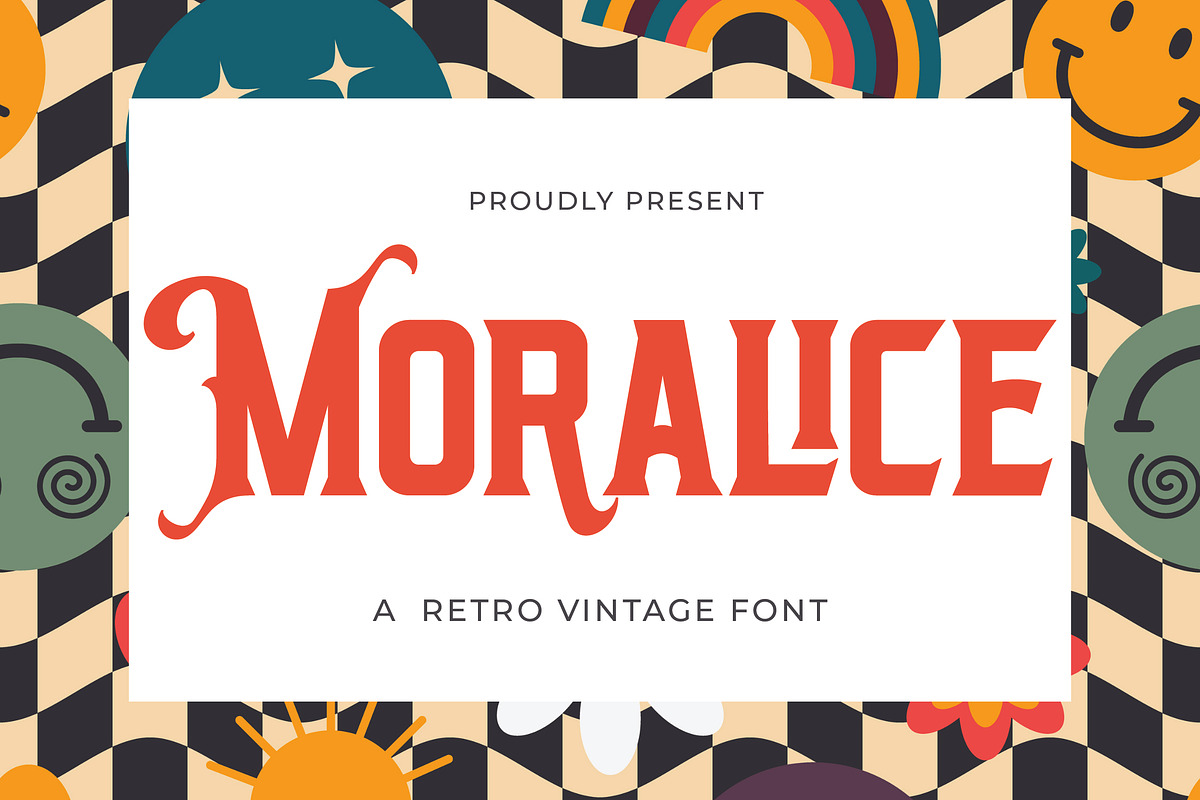 Moralice - Retro Vintage, a Serif Font by VUNIRA (Photo 1 of 6)