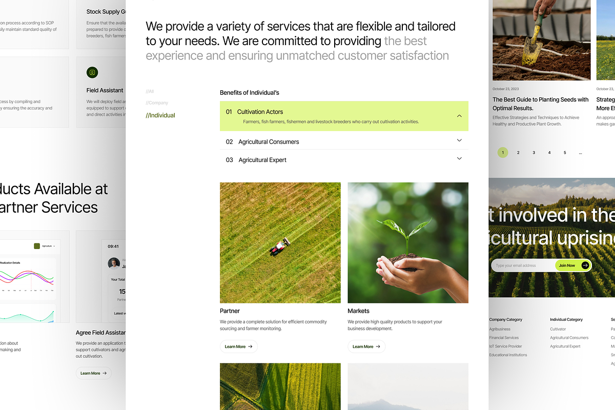 Agriswara - Agriculture Web UI KIT, an UI Kit Template by Odama (Photo 3 of 6)