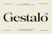 Gestalo - Elegant Family Serif