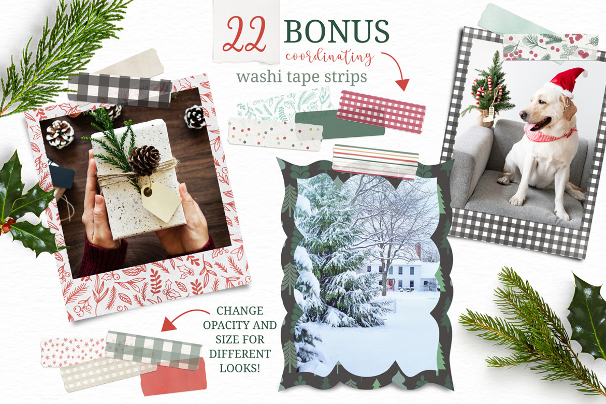 Holiday Frames, Papers & Washi Tape, an Object Graphic by patternpop studio (Photo 3 of 7)