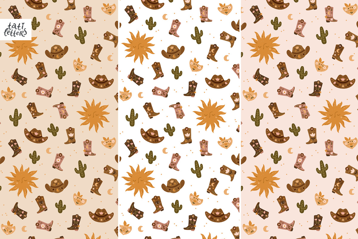 Cowgirl clipart and patterns, an Animal Illustration by tatiletters (Photo 6 of 9)