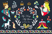 King & Queen Clip Art Set, an Object Graphic by reika (Thumbnail 1 of 2)