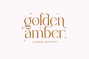 Golden Amber | Classy Serif Font, a Sans Serif Font by KA Designs