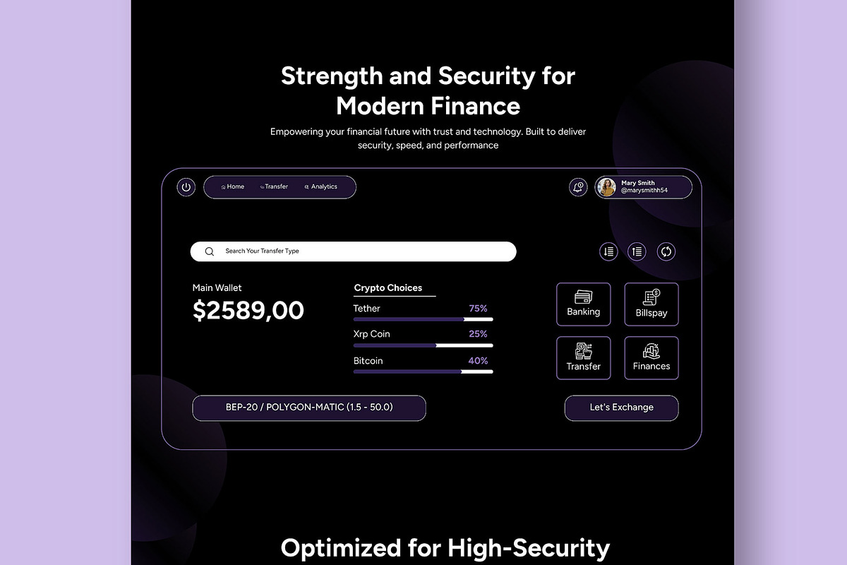 Crypto Currency Landing Page, a Landing Page Template by CreativeShaper (Photo 3 of 6)