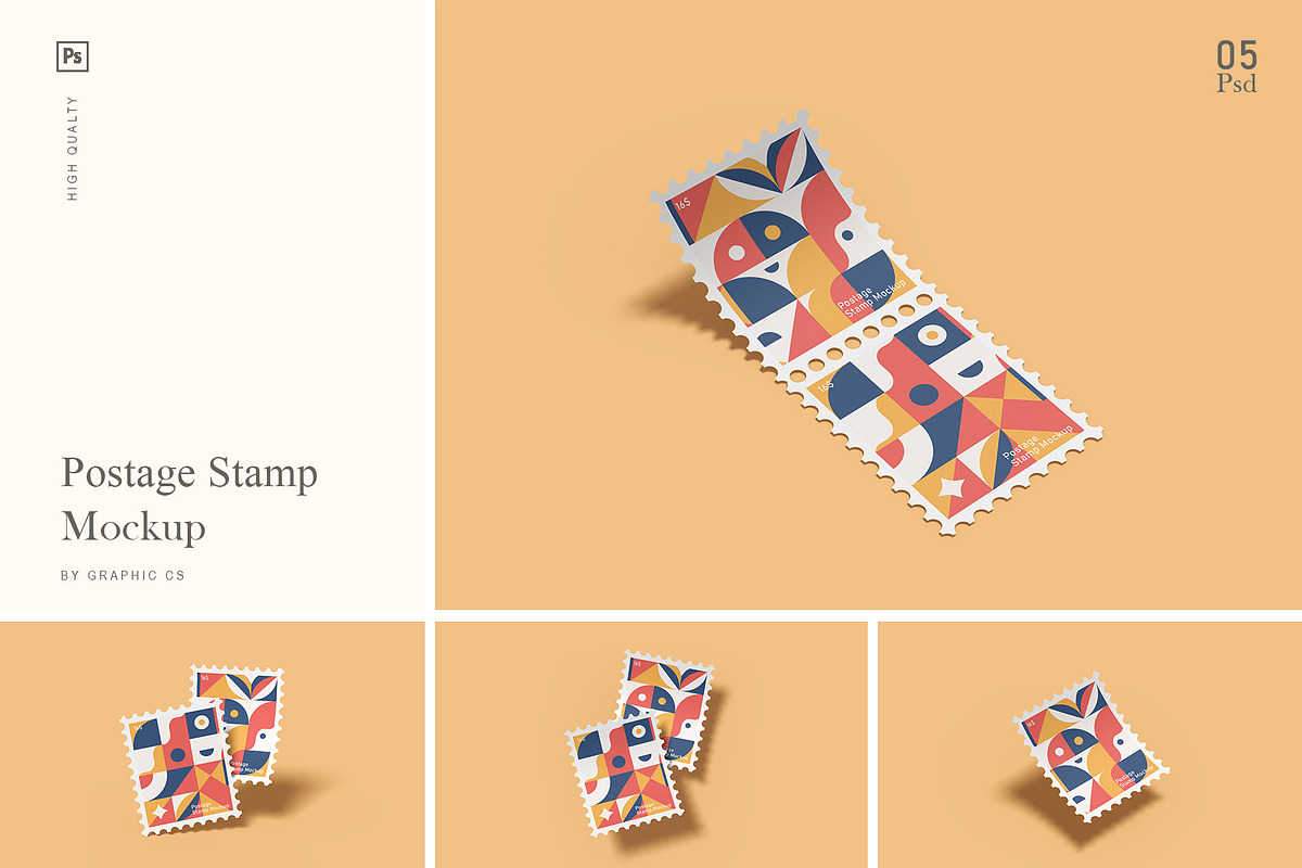 Postage Stamp Mockup, a Product Mockup by FathirMarz (Photo 1 of 10)
