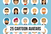 Cartoon vector avatars, a Person Illustration by Irina Mir (Thumbnail 1 of 3)