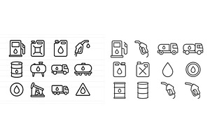 Collection of fuel and oil icons, an Industrial Photo by ZinetroN