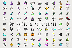 Magic, Witchcraft & Halloween Icons, an Icon by Lemonade Pixel