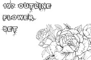Flower Coloring Pages & Books Bundle, an Object Graphic by Digital Studio (Thumbnail 2 of 4)