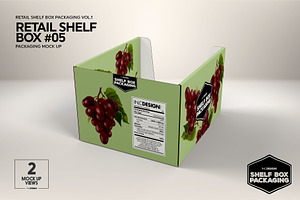 Retail Shelf Box 05 Packaging Mockup