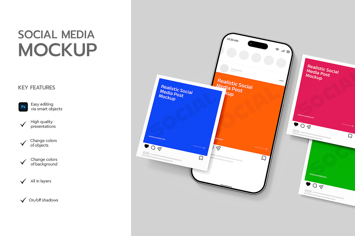 Social Media Post Carousel Mockup, a Product Mockup by graphypix (Photo 2 of 4)