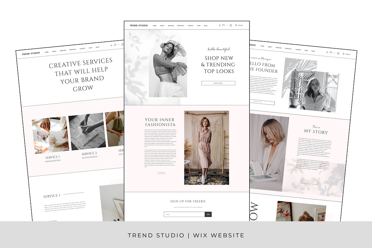 Ecommerce Wix Website Template, a Wix Template by Studio Luxe Creative (Photo 7 of 12)