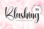 Blushing | Script Font, a Handwritten Font by Scratchones (Thumbnail 1 of 8)