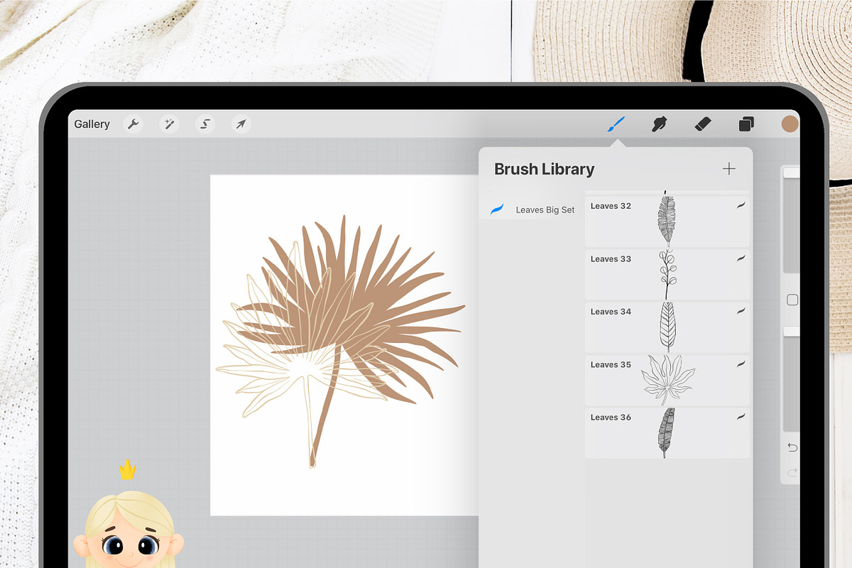 36 Leaf Procreate Stamp Brush, a Brush Add-On by Natalya_Mona_Art (Photo 7 of 9)