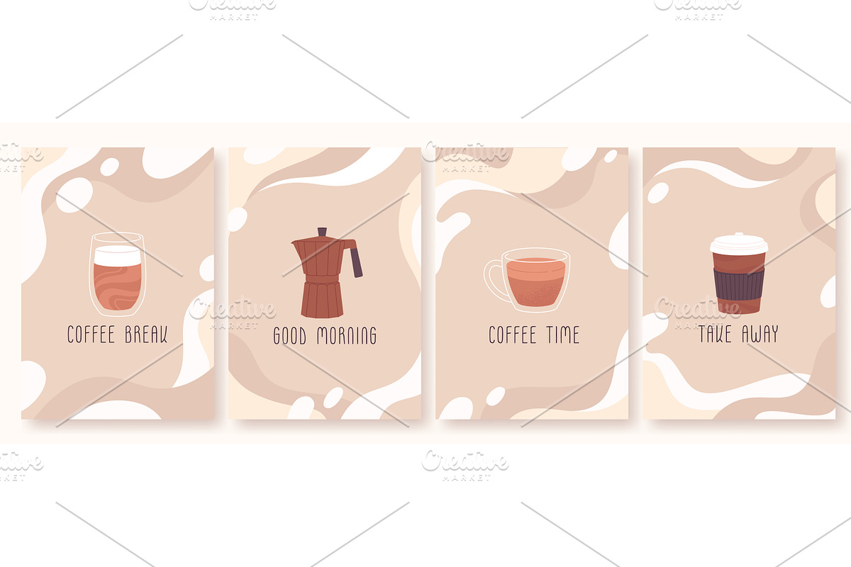 Coffee cards. Americano espresso, a Graphic by LadadikArt