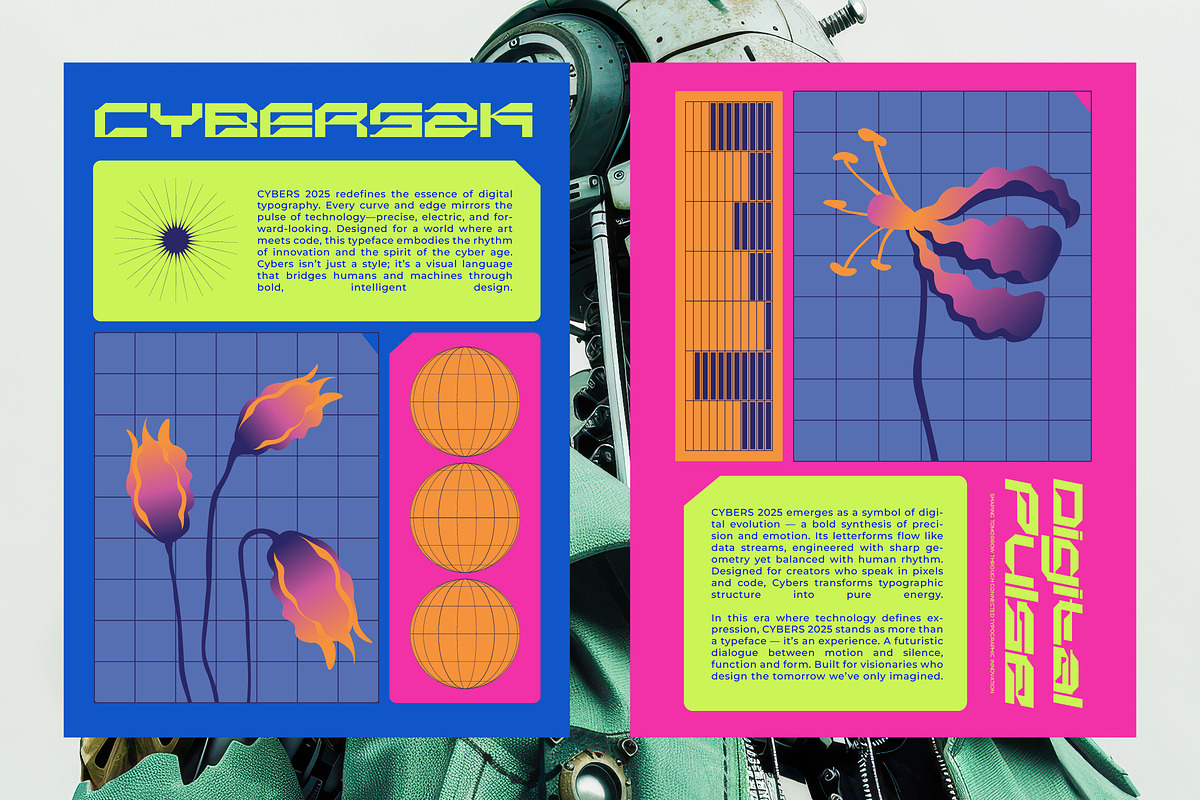 Frechno Bold Futuristic Display Font, a Sans Serif Font by Jaruka (Photo 5 of 10)