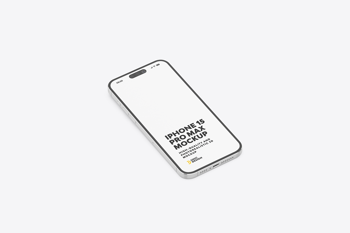 iPhone 15 Pro Max Mockup, an iPhone Mockup by UnicDesign (Photo 5 of 10)