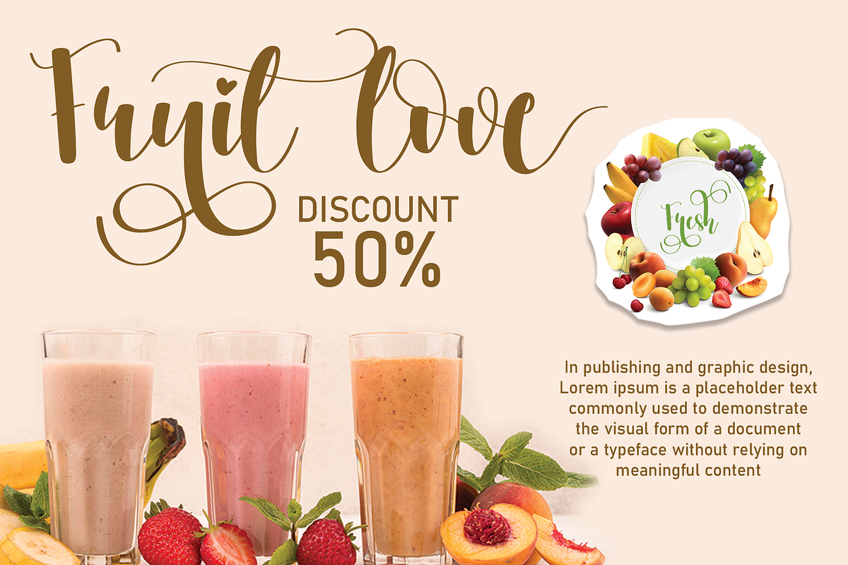 Milkshake | Script font, a Script Font by Scratchones (Photo 3 of 8)