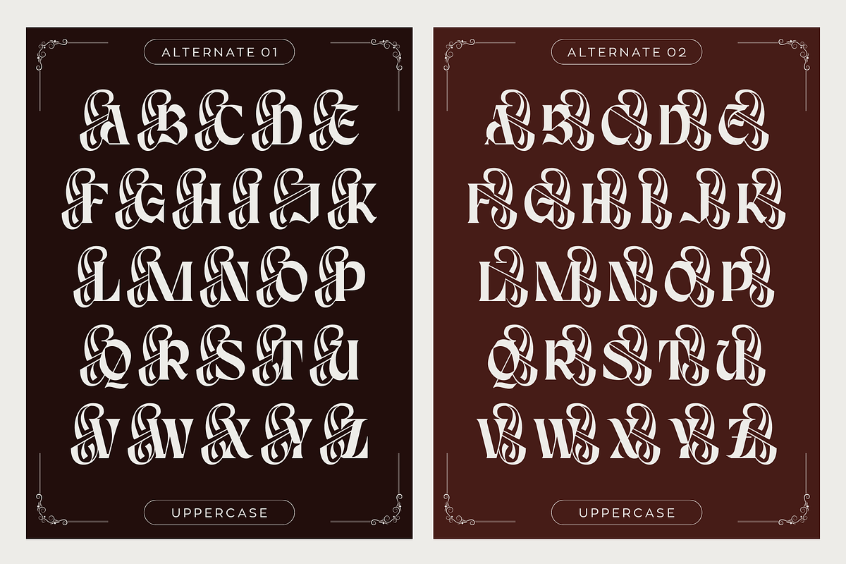 Karis Blackletter - Logo Font, a Blackletter Font by Nirmana Visual (Photo 7 of 14)