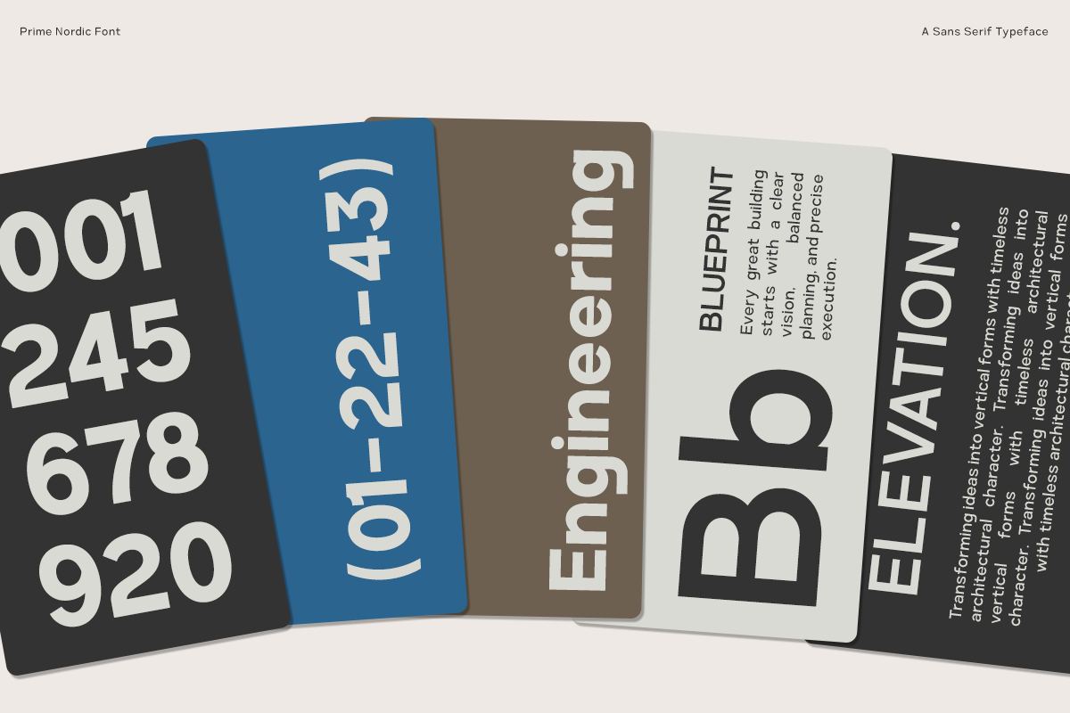 Prime Nordic - Family Geometric Font, a Sans Serif Font by Say Studio (Photo 3 of 10)
