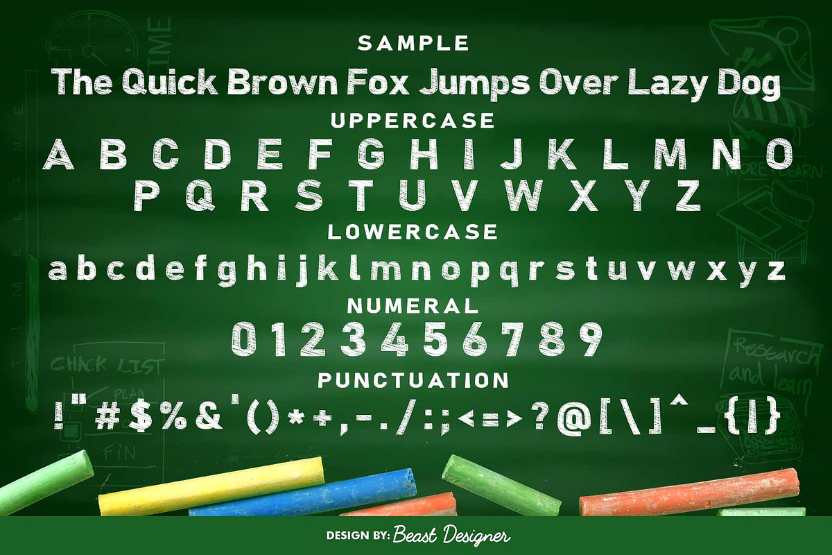 Chalk Board, a Font by Beast Designer (Photo 2 of 2)