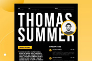 Resume template V01, a Marketing Template by fashionaddict (Thumbnail 3 of 4)