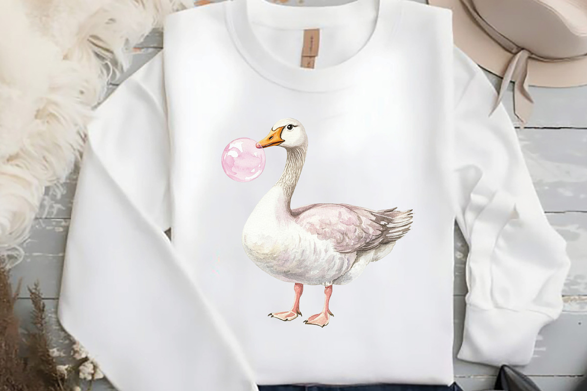 Watercolor Funny Silly Goose Clipart, an Illustration by DreamCafeArt (Photo 4 of 7)