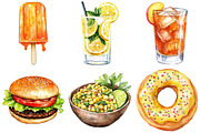 Watercolor Summer Foods Clipart, an Illustration by Craft Nest (Thumbnail 2 of 6)