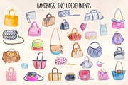 32 Womens Handbags Purses Watercolor, an Illustration by Violet LeBeaux (Thumbnail 2 of 3)