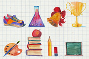 Back to school! 15 watercolor icons, an Icon by Art Loft (Thumbnail 2 of 3)
