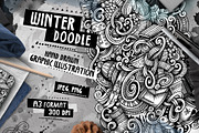 Winter Graphic Doodle Illustration, an Object Illustration by BALABOLKA (Thumbnail 1 of 3)