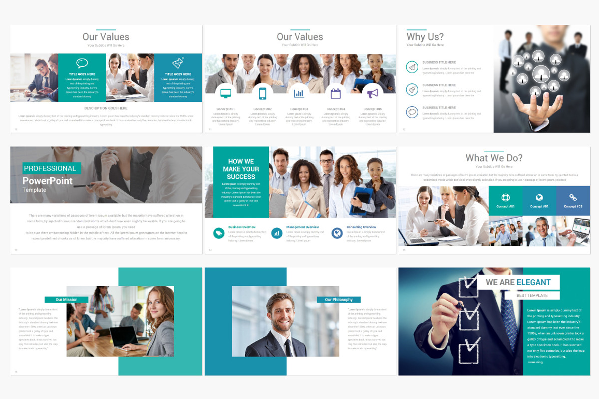 Professional PowerPoint Template, a Presentation Template by SlideArt (Photo 5 of 22)