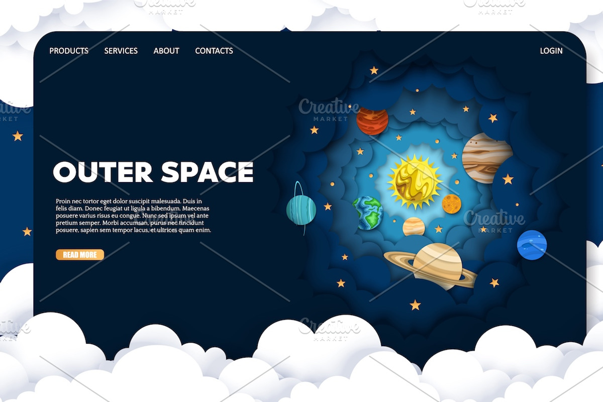 Solar system education poster set, an Education Illustration by SiberianArt (Photo 13 of 13)