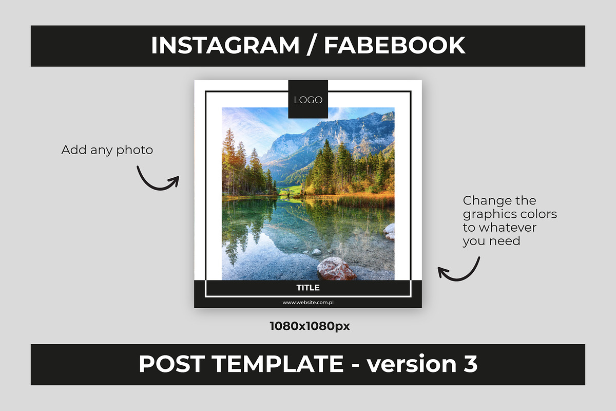 Instagram / Facebook post template, a Social Media Template by Malst (Photo 4 of 4)